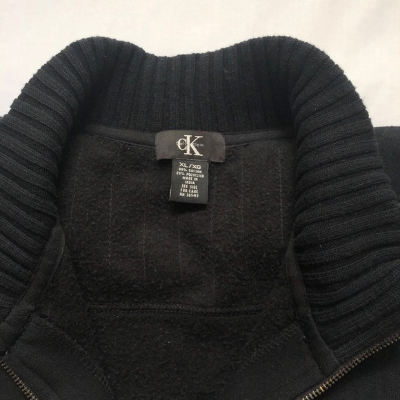 Calvin Klein black zip up sweater jacket XL beautiful condition - Picture 3 of 7